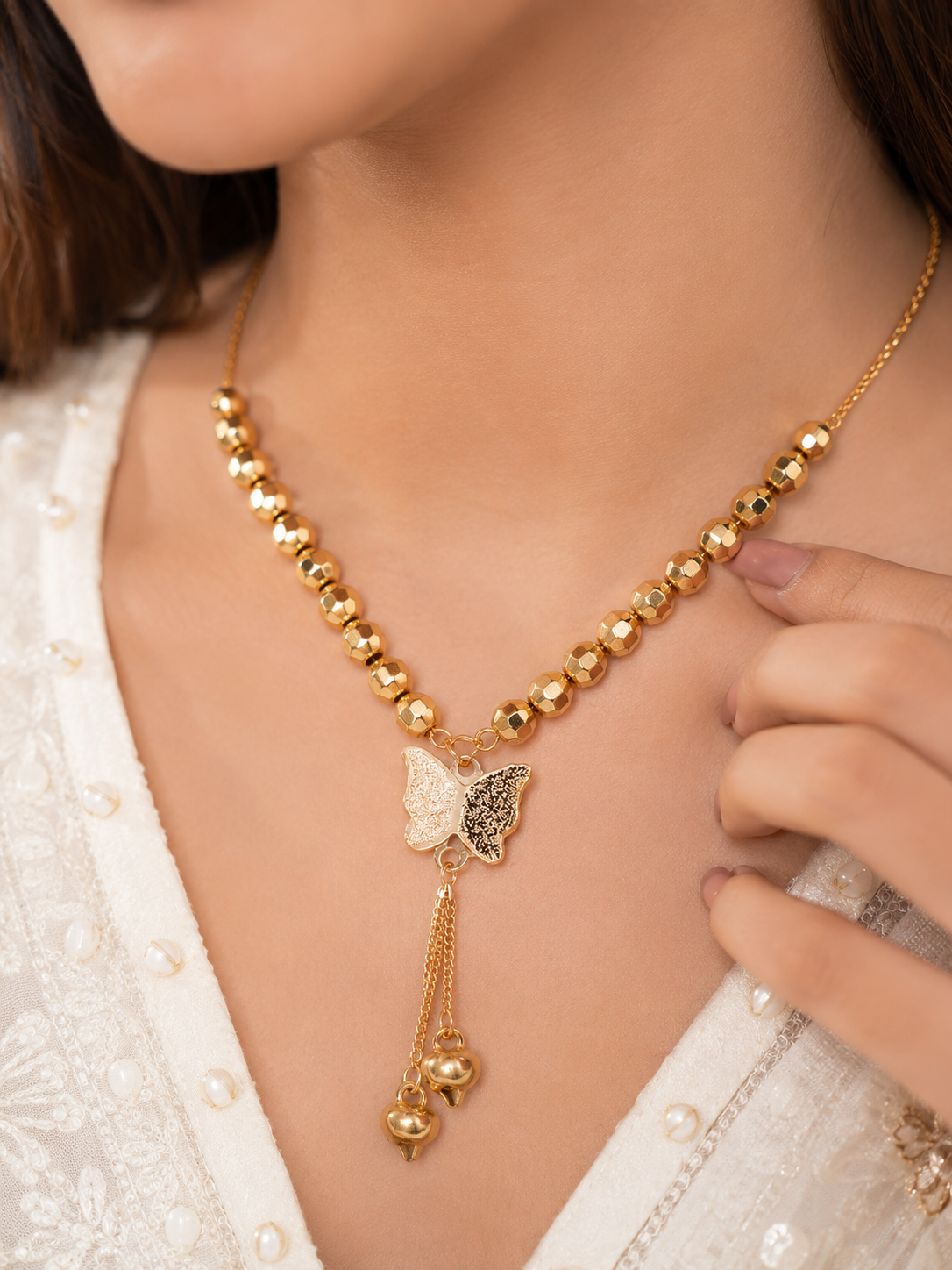 Elegant Butterfly Pendant Necklace for Women | Artificial Fashion Jewelry