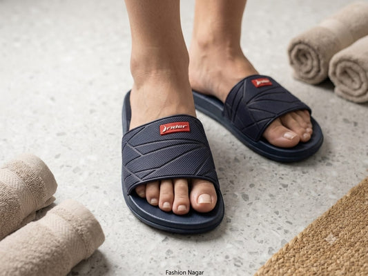 Men’s Premium Navy Blue Comfort Slide Sandals – Casual & Everyday Wear